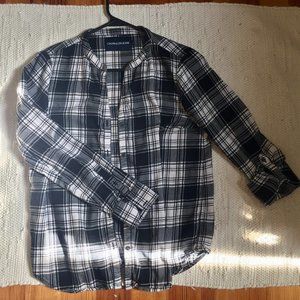 Calvin Klein women's black and white flannel, medium